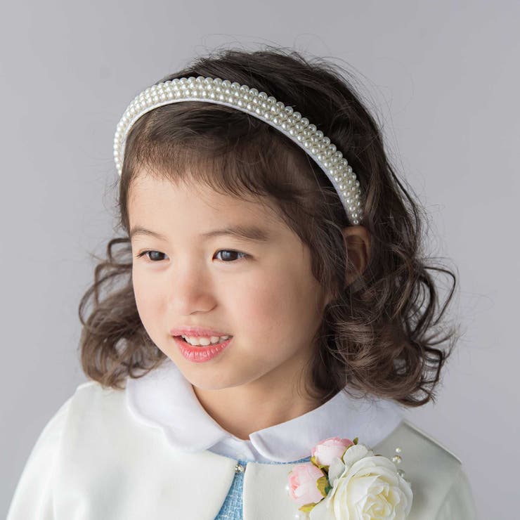 【店舗限定】3連パールカチューシャ | BeBe Petits Pois Vert | 詳細画像1 