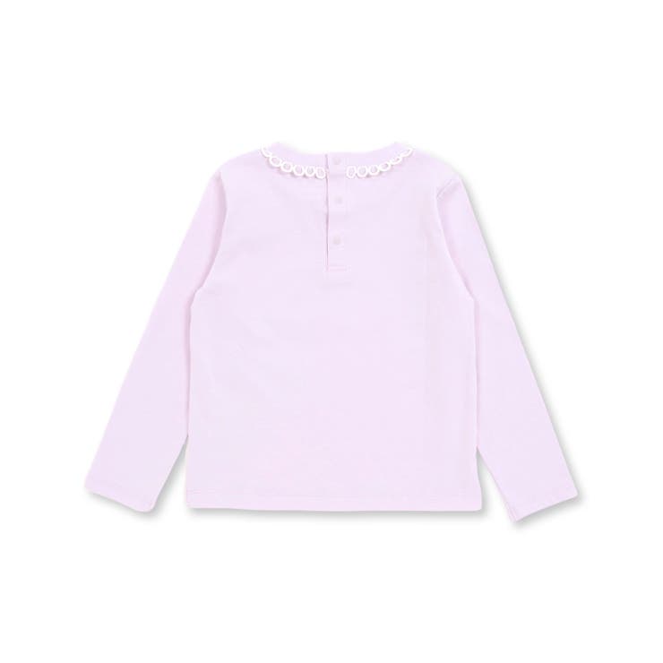 天竺レースポイントロングTシャツ(95~150cm) | BeBe Petits Pois Vert | 詳細画像8 