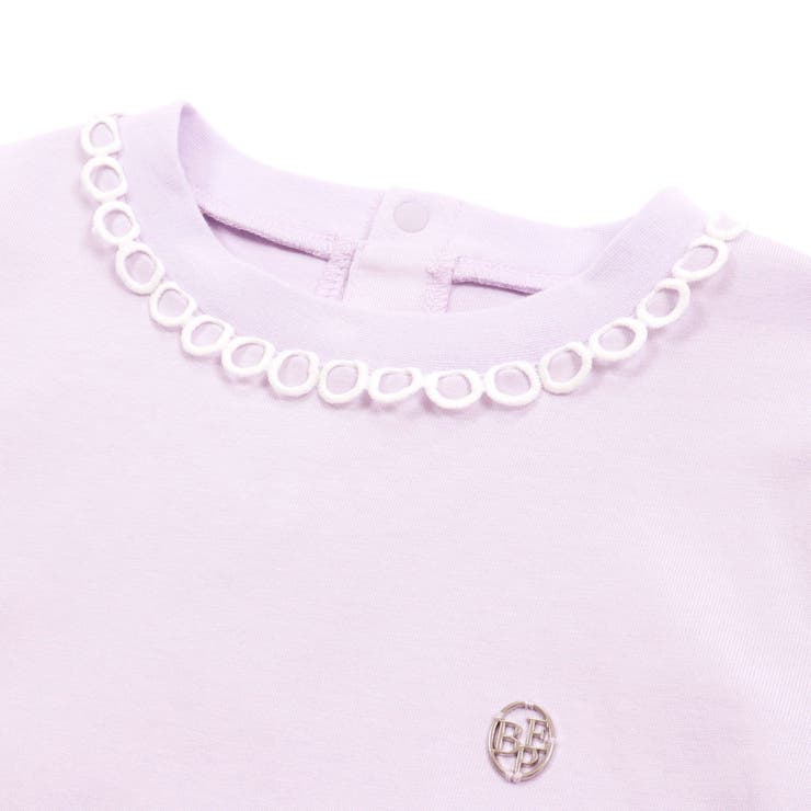 天竺レースポイントロングTシャツ(95~150cm) | BeBe Petits Pois Vert | 詳細画像9 