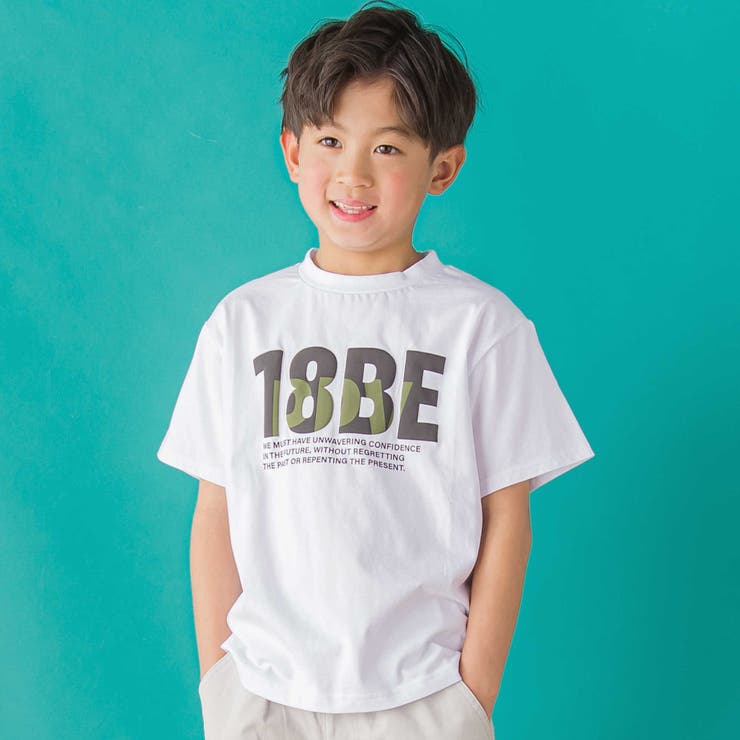 【店舗限定】立体ロゴプリント天竺半袖Tシャツ(95~160cm) | BeBe Petits Pois Vert | 詳細画像1 