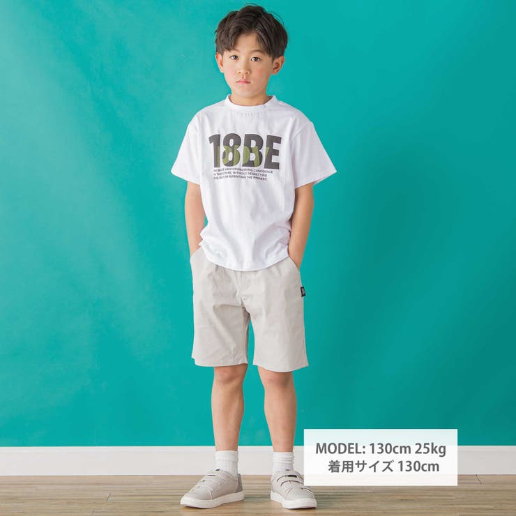【店舗限定】立体ロゴプリント天竺半袖Tシャツ(95~160cm) | BeBe Petits Pois Vert | 詳細画像2 