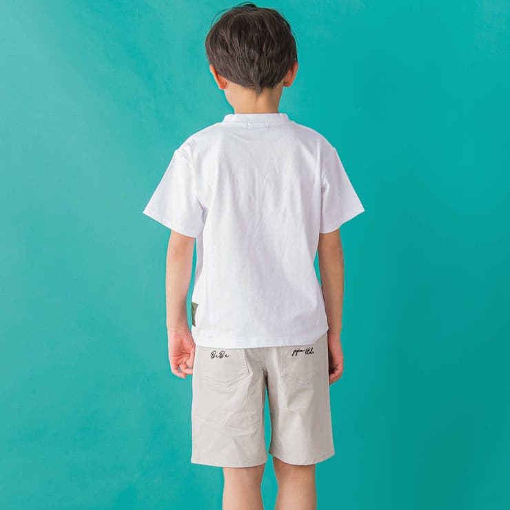 【店舗限定】立体ロゴプリント天竺半袖Tシャツ(95~160cm) | BeBe Petits Pois Vert | 詳細画像4 