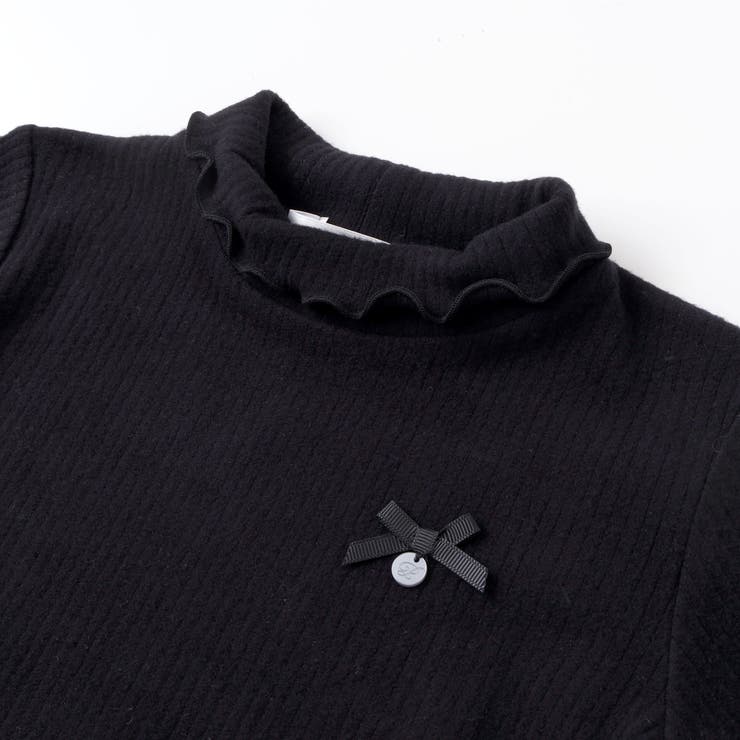 【店舗限定】起毛リブハイネック折り返しトップス(95~160cm) | BeBe Petits Pois Vert | 詳細画像8 