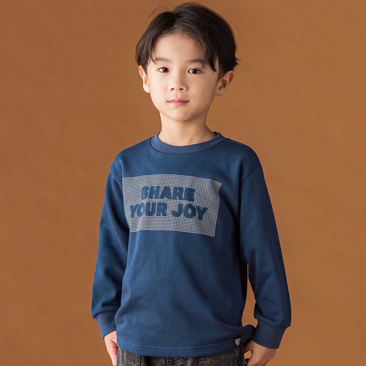 ブルー | 【店舗限定】天竺ポツポツプリント長袖Tシャツ(95~150cm) | BeBe Petits Pois Vert