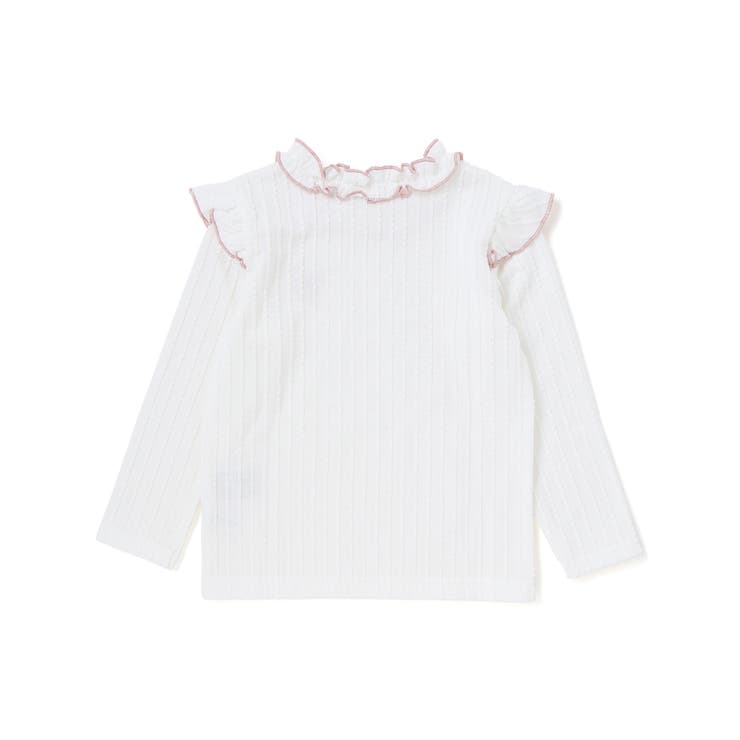 【店舗限定】メロウフリル立体リブ長袖Tシャツ(95~150cm) | BeBe Petits Pois Vert | 詳細画像13 