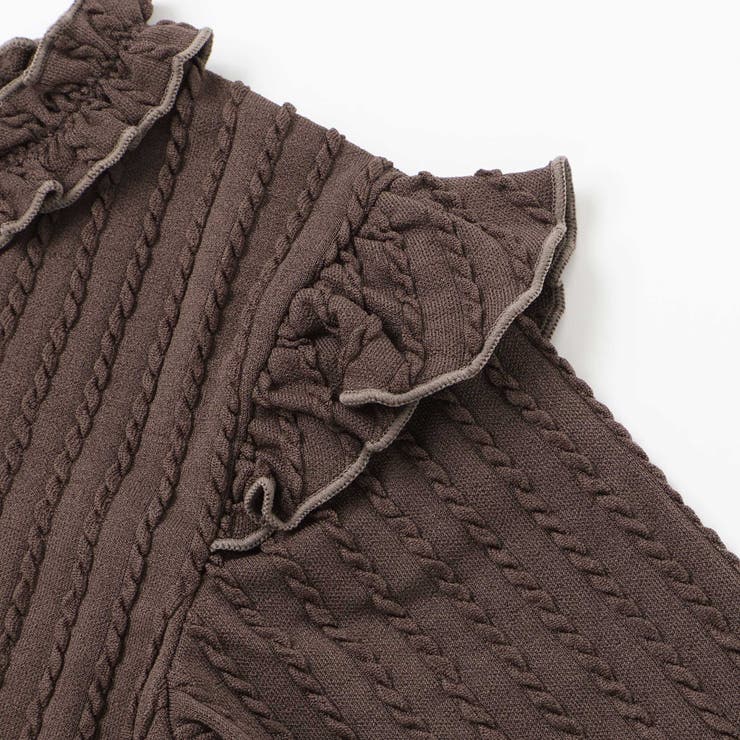 【店舗限定】メロウフリル立体リブ長袖Tシャツ(95~150cm) | BeBe Petits Pois Vert | 詳細画像8 