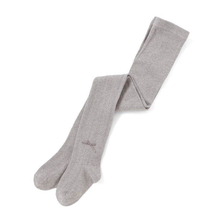 グレー | 【店舗限定】リボン付きタイツ(95~125cm) | BeBe Petits Pois Vert