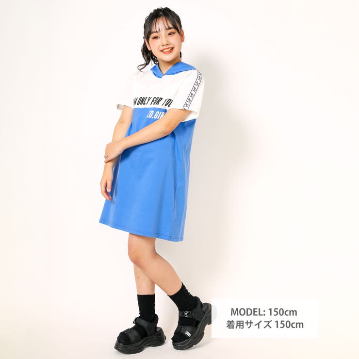 フード切り替えワンピース(130~160cm) | ZIDDY | 詳細画像2 