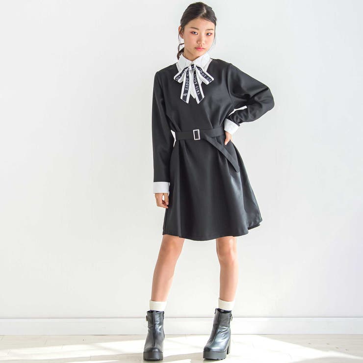 リボンタイ付きワンピ―ス(130~160cm) | ZIDDY | 詳細画像4 