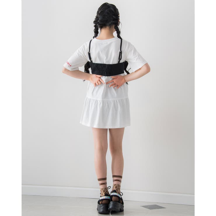 ティアード ワンピース + ビスチェ セット (130~160cm)[品番