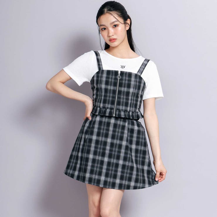新品◆完売 アナスイミニ チェックビスチェ Tシャツ 2点セット 130 新品◇完売 アナスイミニ チェックビスチェ Tシャツ 2点セット