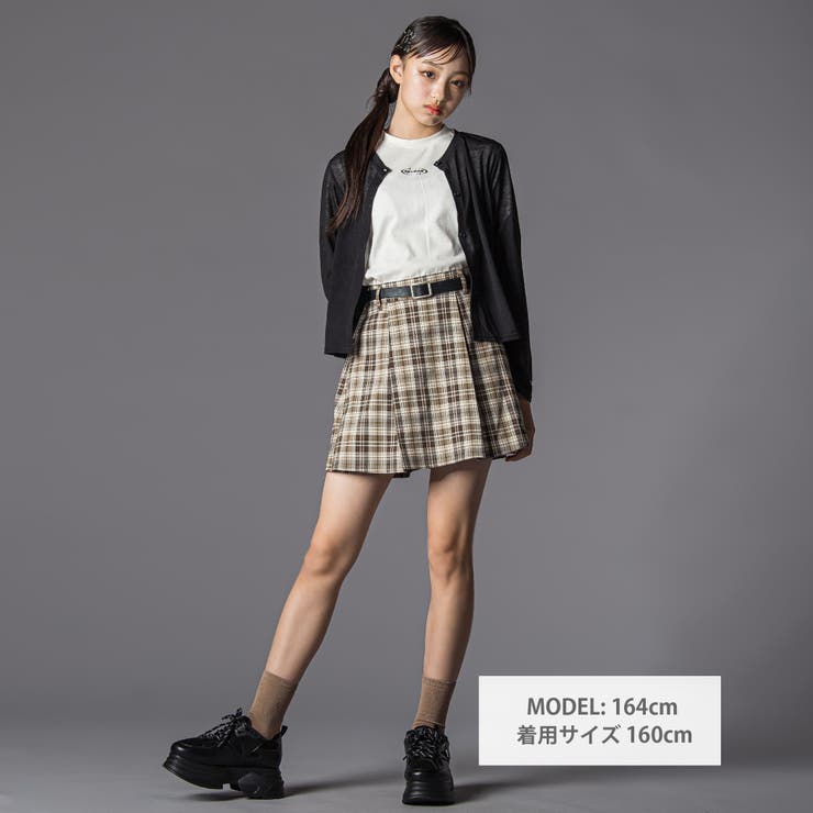 シアーカーディガン＆半袖ロゴTシャツ(130~160cm) | ZIDDY | 詳細画像2 