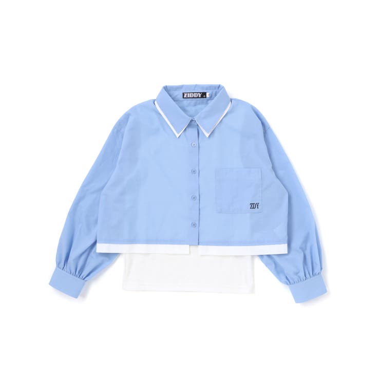 ダブル襟長袖シャツブラウス&タンクトップセット(130~160cm) | ZIDDY | 詳細画像12 