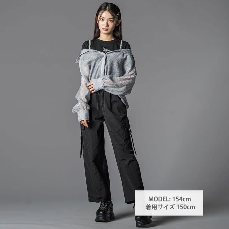 オフショルダー2WAY長袖シャツ＆半袖Tシャツセット(130~160cm) | ZIDDY | 詳細画像2 