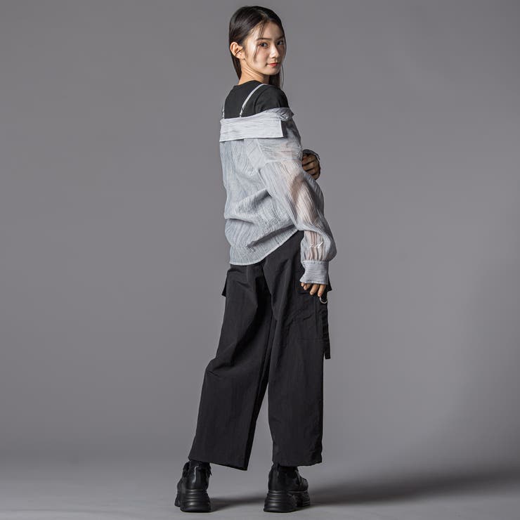 オフショルダー2WAY長袖シャツ＆半袖Tシャツセット(130~160cm) | ZIDDY | 詳細画像6 