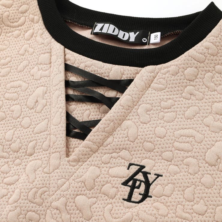 膨れジャガードトレーナー＆ショートパンツセット(130~160cm) | ZIDDY | 詳細画像14 