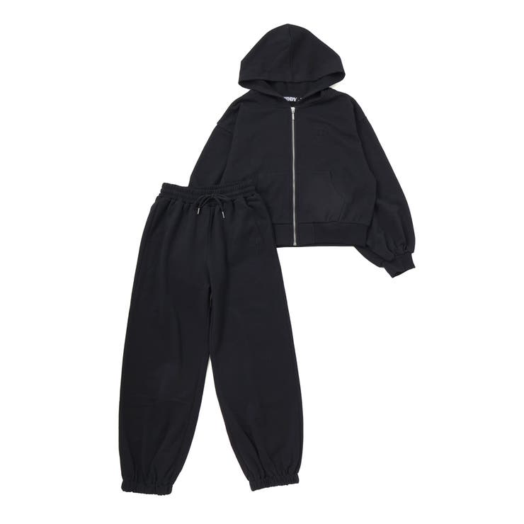 ブラック | パーカーボトムセット(130~160cm) | ZIDDY