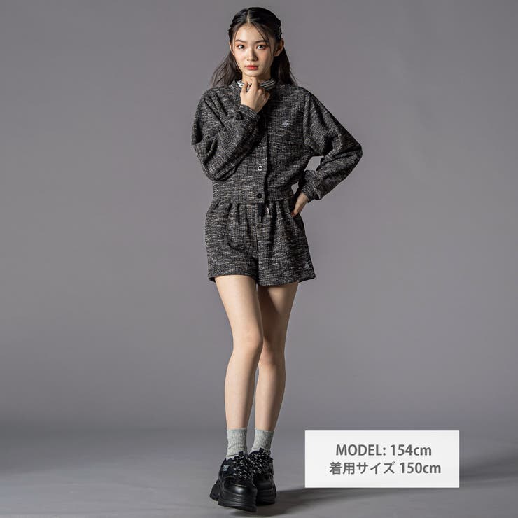 メランジカーディガン＆ボトムセット(130~160cm) | ZIDDY | 詳細画像2 