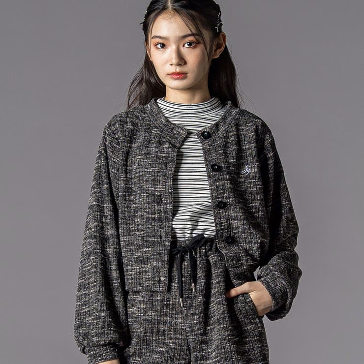 メランジカーディガン＆ボトムセット(130~160cm) | ZIDDY | 詳細画像4 