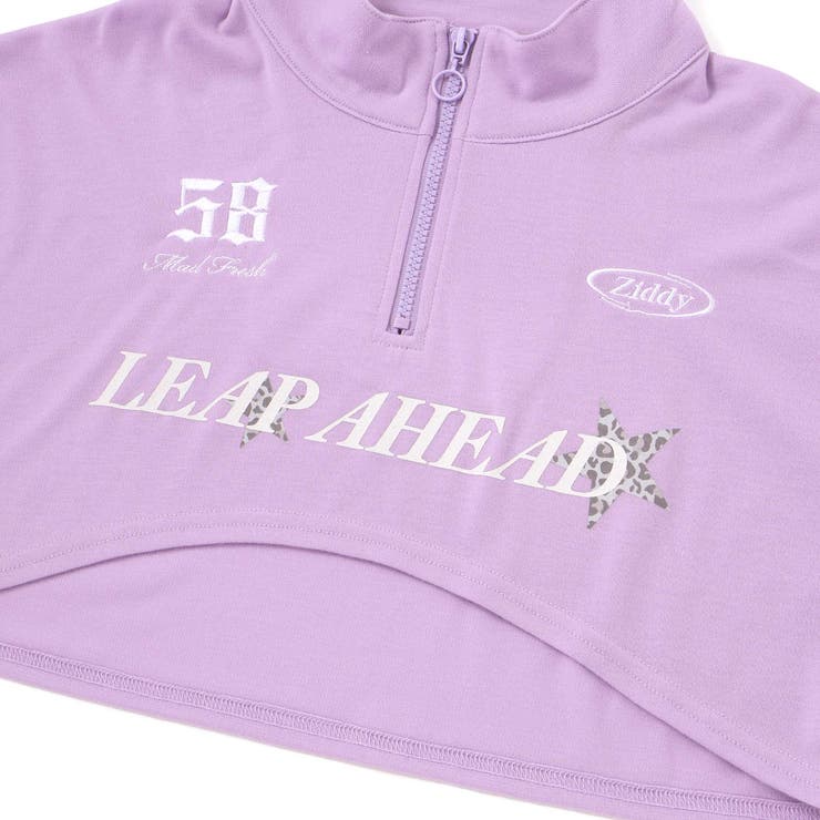 ハーフジップドロップショルダートップス＆短丈半袖Tシャツセット(130~160c… | ZIDDY | 詳細画像19 