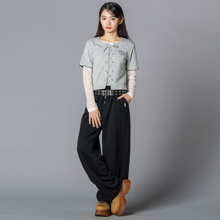 チュールレースアップTシャツセット(130~160cm) | ZIDDY | 詳細画像7 