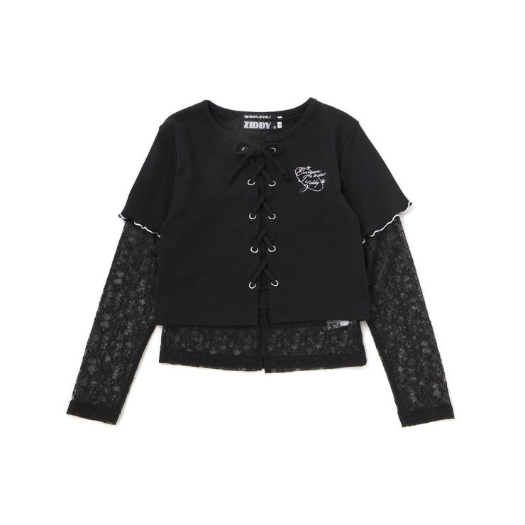 チュールレースアップTシャツセット(130~160cm) | ZIDDY | 詳細画像9 