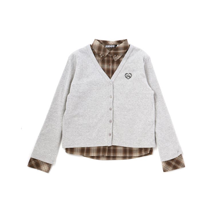 チェックシャツ×リブカーディガンセット(130~160cm) | ZIDDY | 詳細画像24 