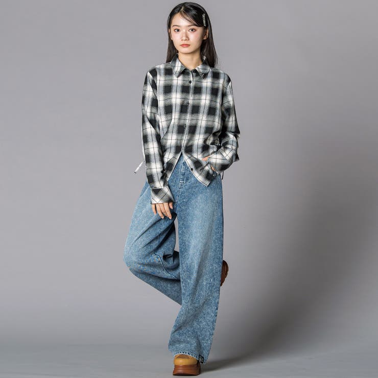 チェックシャツ×リブカーディガンセット(130~160cm) | ZIDDY | 詳細画像4 