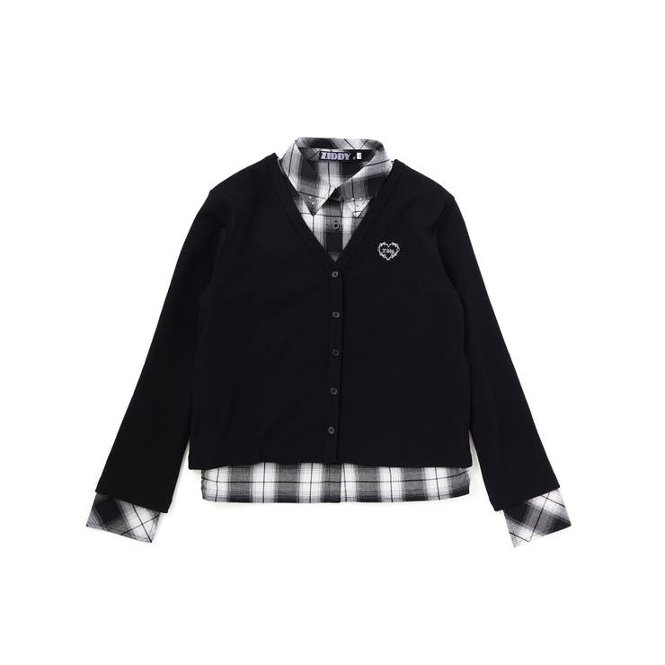 チェックシャツ×リブカーディガンセット(130~160cm) | ZIDDY | 詳細画像7 