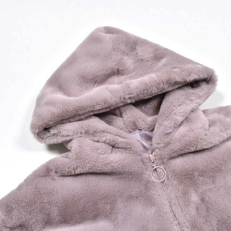 ニコ☆プチ 掲載 】バックロゴファーブルゾン(130~160cm)[品番