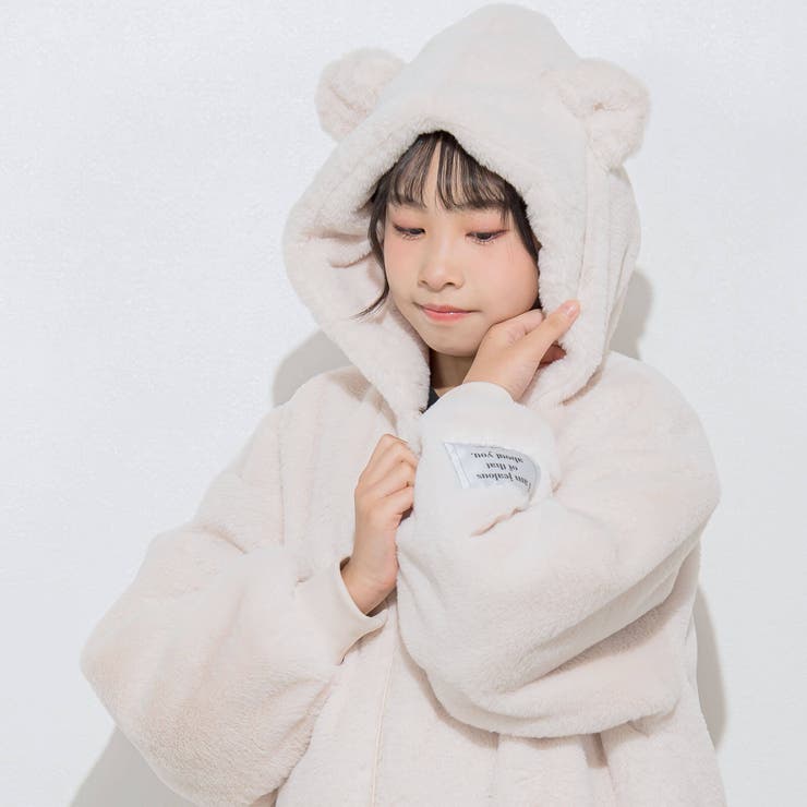 ニコ☆プチ 掲載 】アニマル耳付きブルゾン(130~160cm)[品番