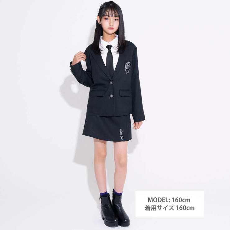 ニコ☆プチ 掲載 】エンブレムワッペン付きジャケット(130~160cm