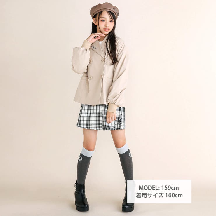 【 ニコ☆プチ 掲載 】トレンチコート風ブルゾン(130~160cm) | ZIDDY | 詳細画像2 