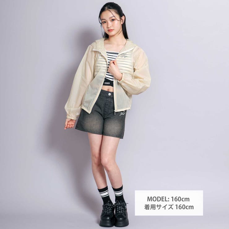 【UVカット】シアーブルゾン(130~160cm) | ZIDDY | 詳細画像3