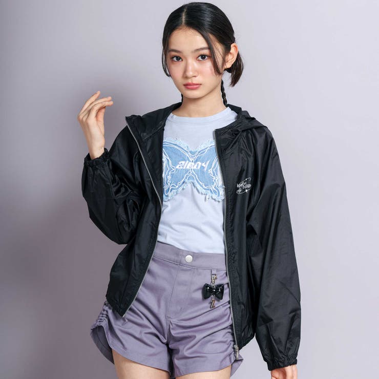 ブラック | 【UVカット】シアーブルゾン(130~160cm) | ZIDDY