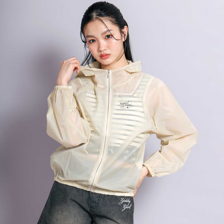 ベージュ | 【UVカット】シアーブルゾン(130~160cm) | ZIDDY