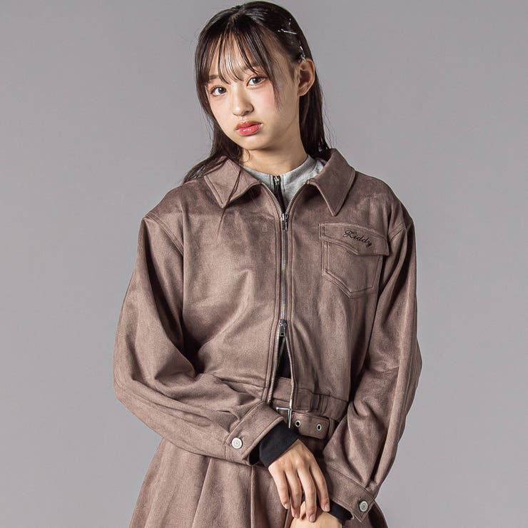 ベージュ | スウェードポンチジャケット(130~160cm) | ZIDDY