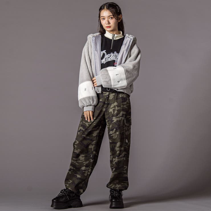 【 ニコ☆プチ 掲載 】ショート丈ファーブルゾン(130~160cm) | ZIDDY | 詳細画像6 