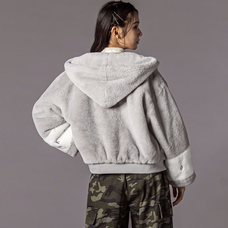 【 ニコ☆プチ 掲載 】ショート丈ファーブルゾン(130~160cm) | ZIDDY | 詳細画像9 