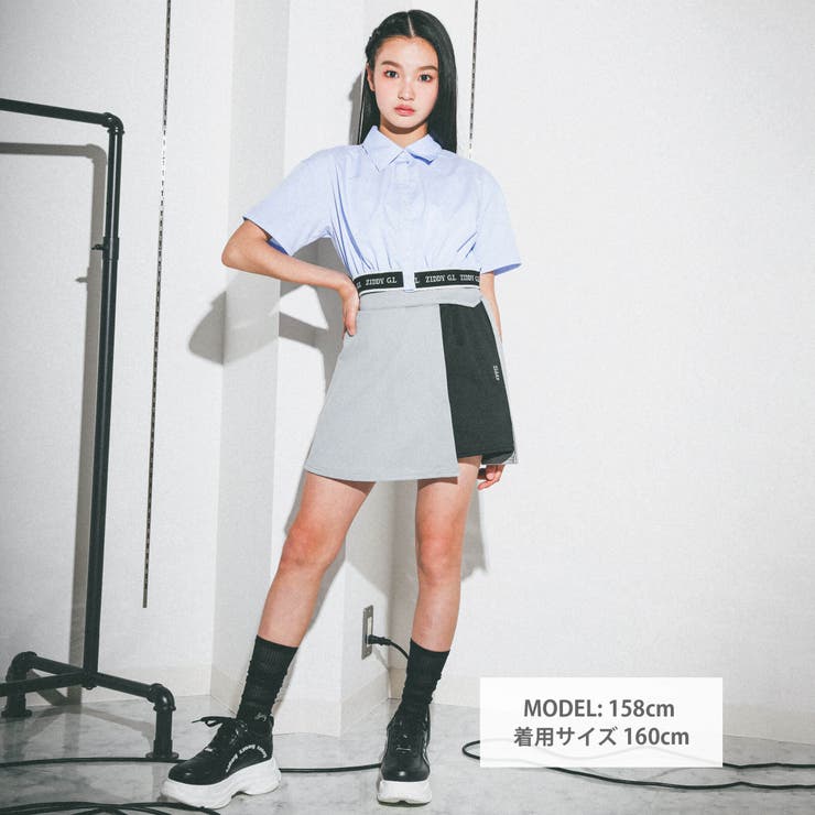 【 ニコ☆プチ 掲載 】裾ゴムクロップドシャツ(130~160cm) | ZIDDY | 詳細画像3 