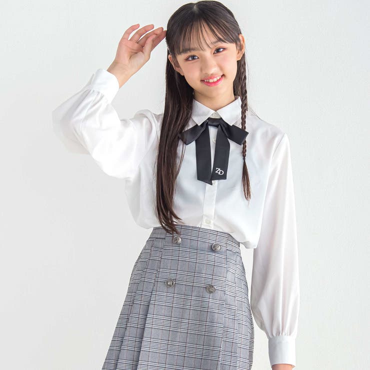 リボンタイ付きブラウス(130~160cm) | ZIDDY | 詳細画像1 