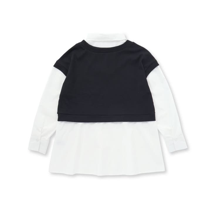 【 ニコ☆プチ 掲載 】ショートベストドッキング風シャツ(130~160cm) | ZIDDY | 詳細画像12 