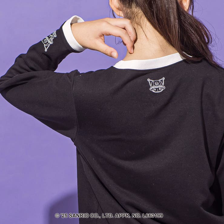 【クロミ】刺しゅう配色リンガースウェット(130~160cm) | ZIDDY | 詳細画像5 