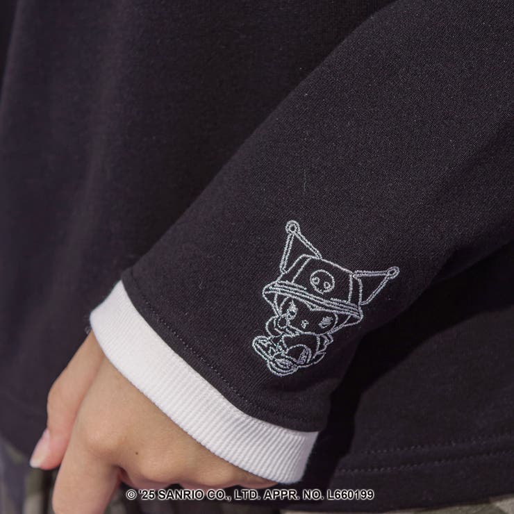 【クロミ】刺しゅう配色リンガースウェット(130~160cm) | ZIDDY | 詳細画像6 