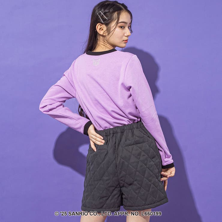 【クロミ】刺しゅう配色リンガースウェット(130~160cm) | ZIDDY | 詳細画像7 