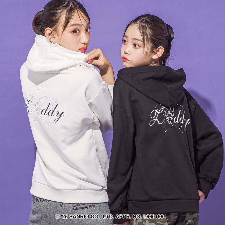 【クロミ】ロゴプリント刺しゅうフーディ(130~160cm) | ZIDDY | 詳細画像10 