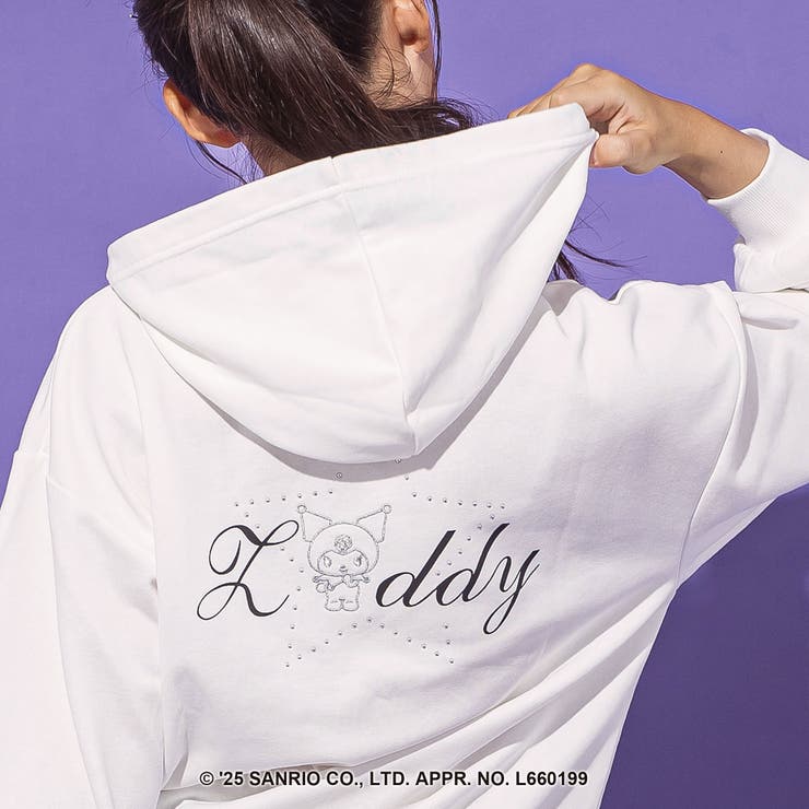 【クロミ】ロゴプリント刺しゅうフーディ(130~160cm) | ZIDDY | 詳細画像4 