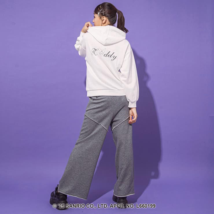 【クロミ】ロゴプリント刺しゅうフーディ(130~160cm) | ZIDDY | 詳細画像6 