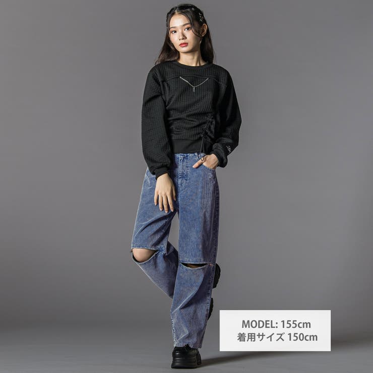 膨れジャガードトドロストトップス(130~160cm) | ZIDDY | 詳細画像2 