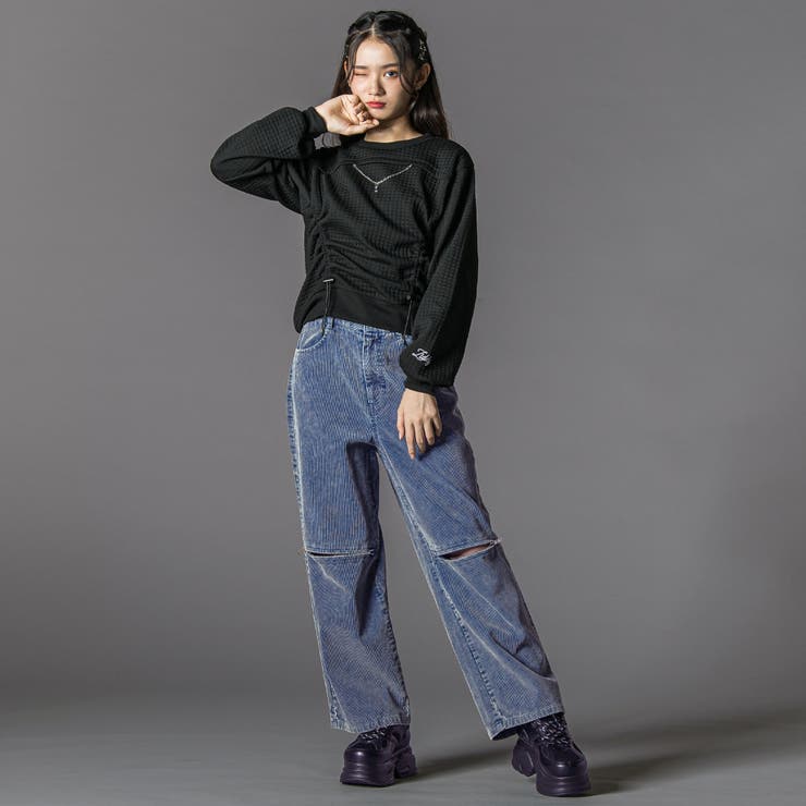 膨れジャガードトドロストトップス(130~160cm) | ZIDDY | 詳細画像3 